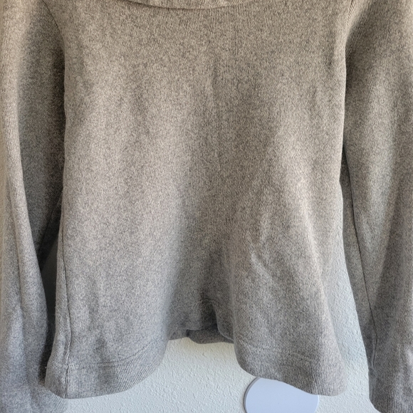 J. Crew Wool Blend Funnel Cowel Neck Gray Sweater Women's Size M - Picture 3 of 7